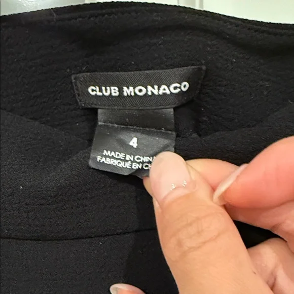 Club Monaco Black Mini Skirt with Ruffle Detail - Picture 2 of 3